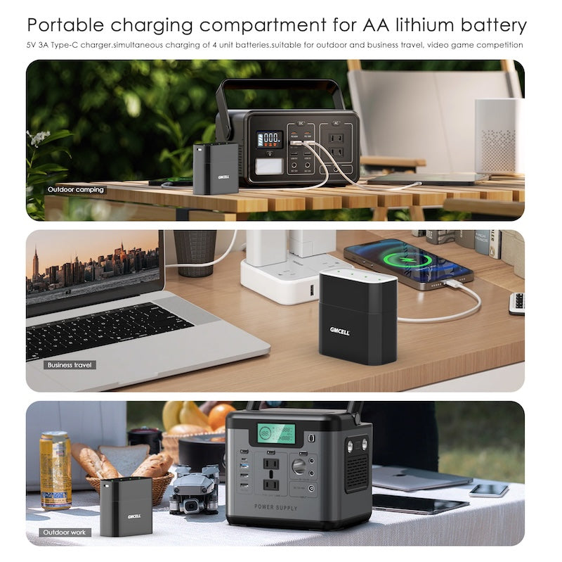 GMCELL 8-batteries pack (4xAA, 4xAAA) -1000 charging cycles