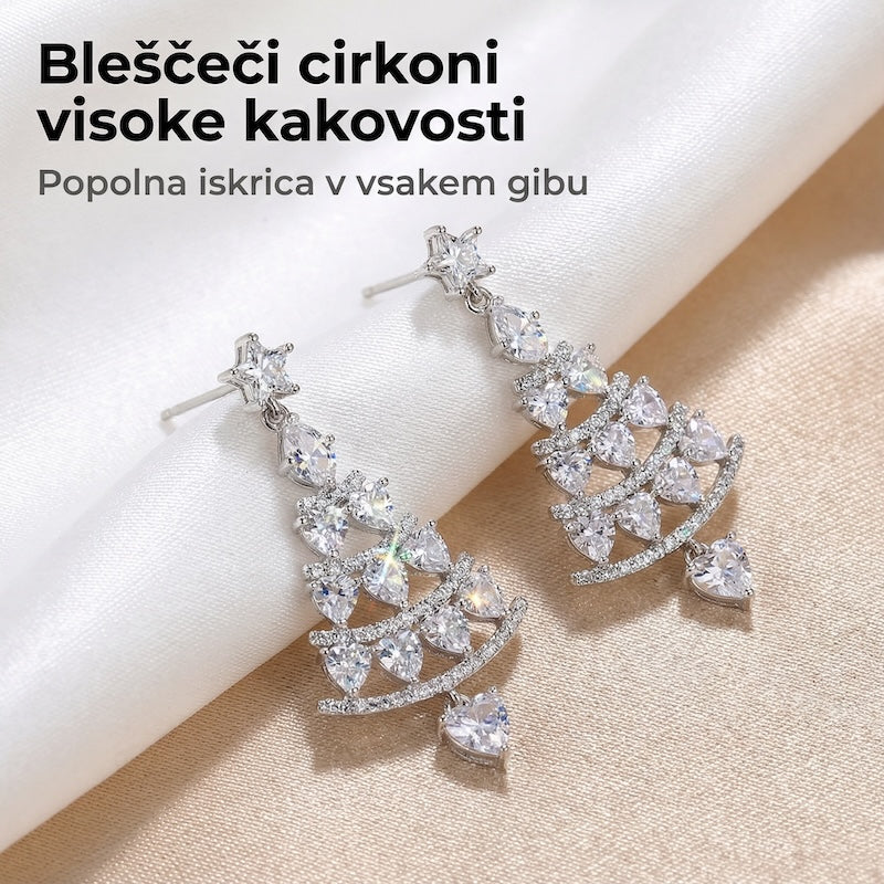 Elegantni praznični uhančki - 1 Par