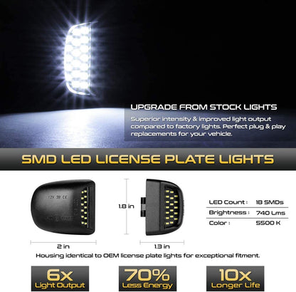 Super Bright LED License Plate Light Kit (2-pack)