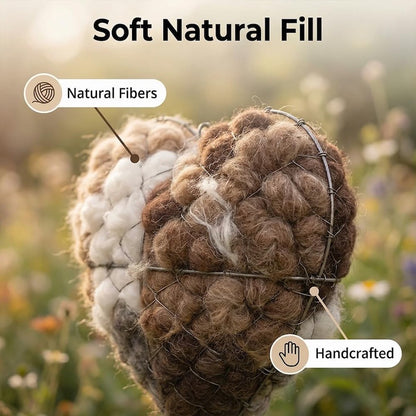 Handmade Alpaca Fiber Bird Nesting Heart