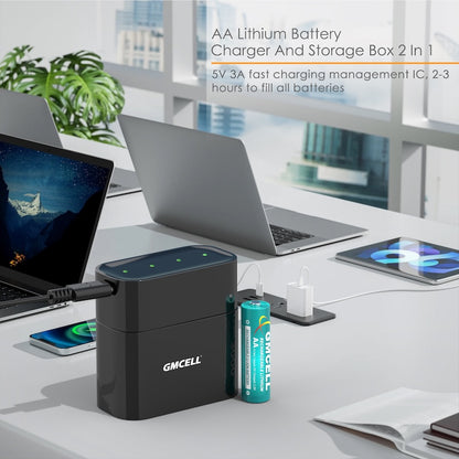 GMCELL 8-batteries pack (4xAA, 4xAAA) -1000 charging cycles