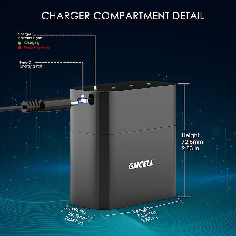 GMCELL 8-batteries pack (4xAA, 4xAAA) -1000 charging cycles