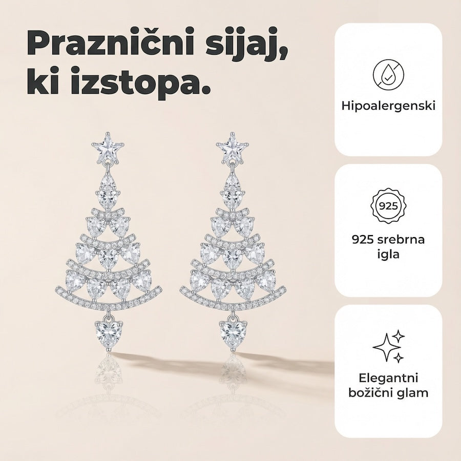 Elegantni praznični uhančki - 1 Par