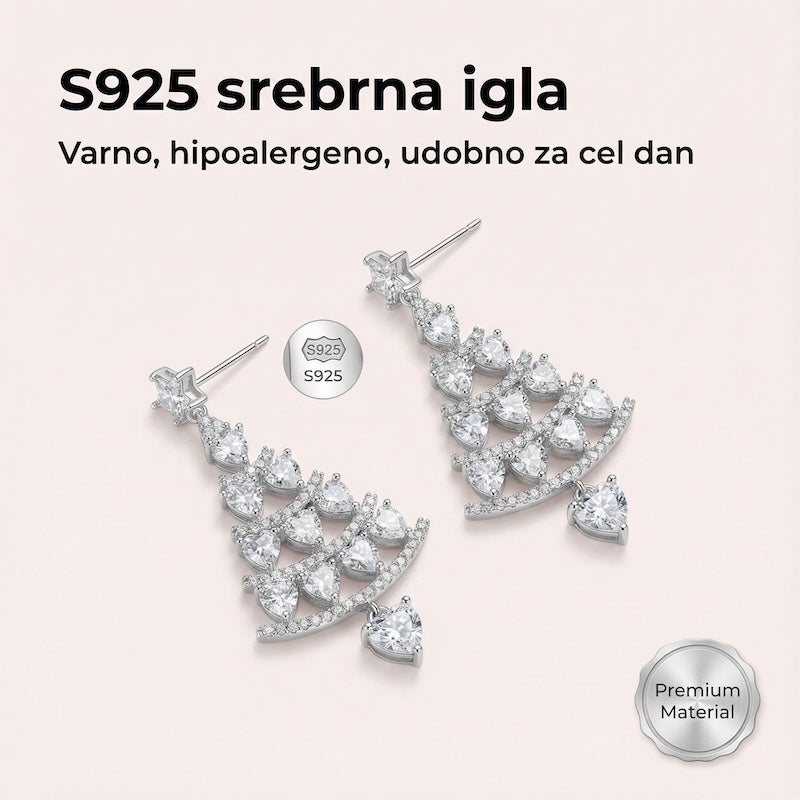 Elegantni praznični uhančki - 1 Par